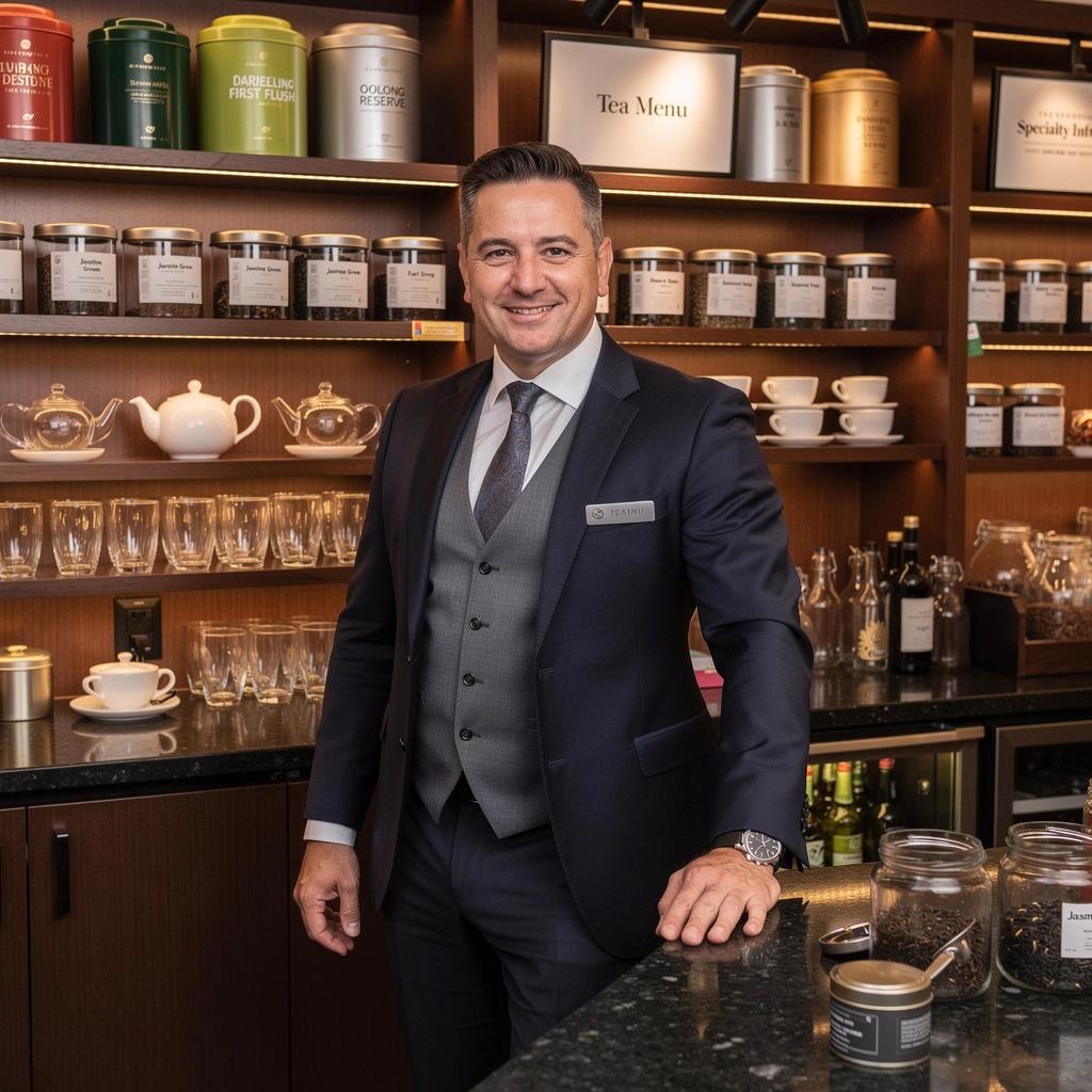 Teázás pillanata, ahol a bergamot tea gőze emelkedik a levegőbe.